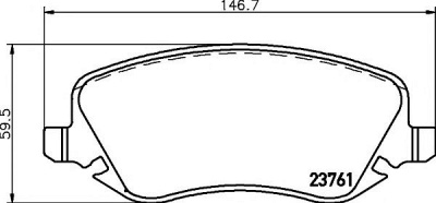 HELLA PAGID 8db355018761 -  Комплект тормозных колодок, дисковый тормоз